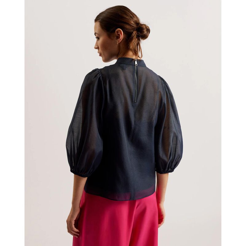 Ted Baker Frias Sheer Organza Top With Balloon Sleeves image number 1